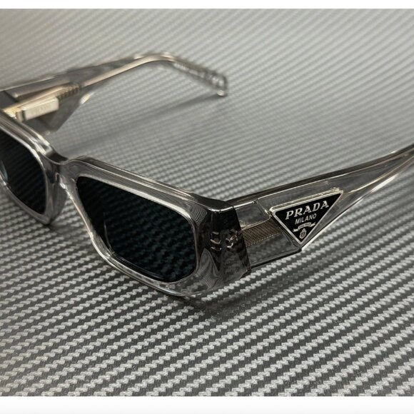 PRADA Transparent Grey Men's 54 mm Sunglasses